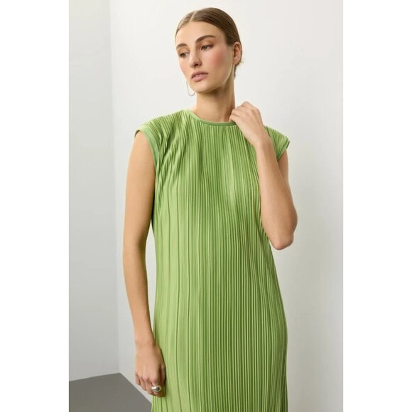 Atlein Plissé Pleated Midi Dress – Women’s Size S - Picture 2 of 16